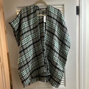 LOFT Checkered Open Front Wrap